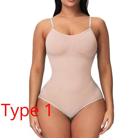 Ultimate Compression Shapewear: V Neck Spaghetti Strap Bodysuit