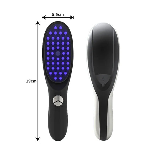 Therabrush for Hair Innovative Hair Restoring Brush Red and Blue Light Therapy Portable Micro-Current Medicine Massage Comb